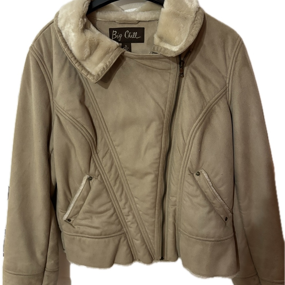Big Chill Beige Jacket with Plush Collar